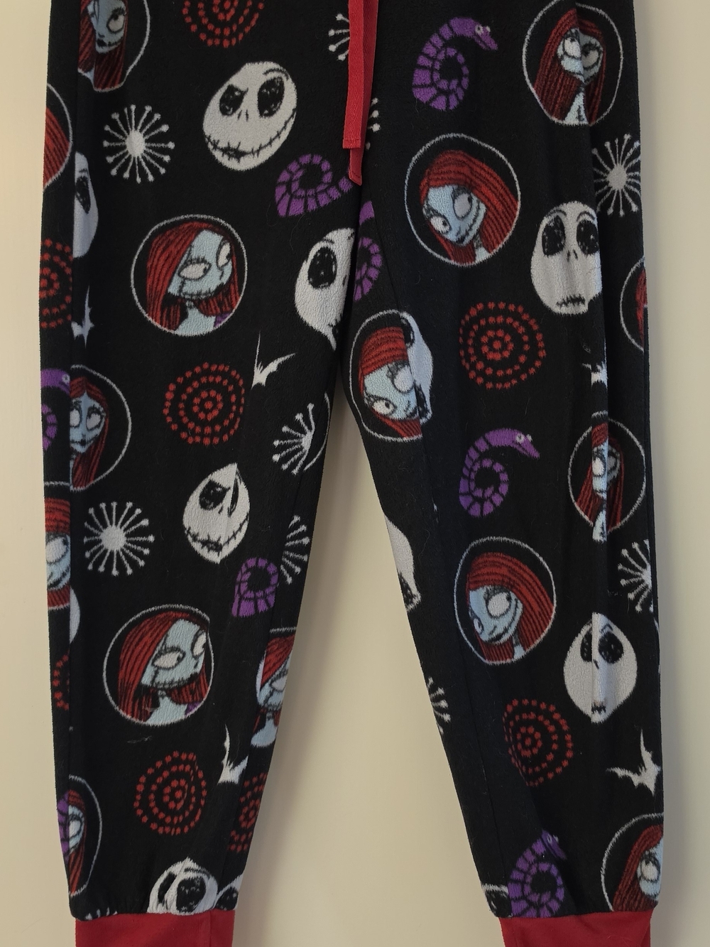 Women's Black 'Nightmare Before Christmas' Character Fleece Pajama Pants
